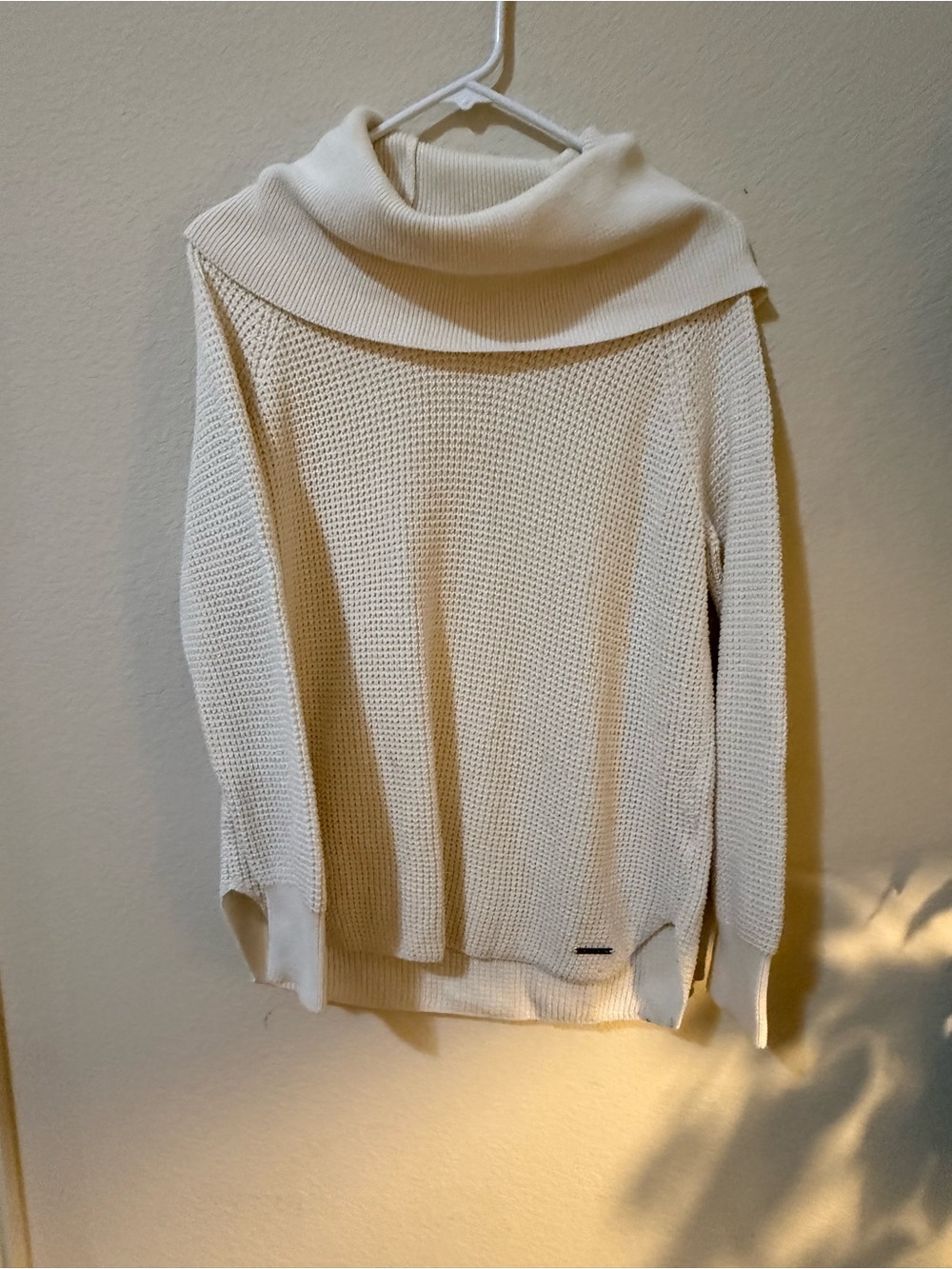 Michael Kors Cream Cowl Neck Knit Sweater